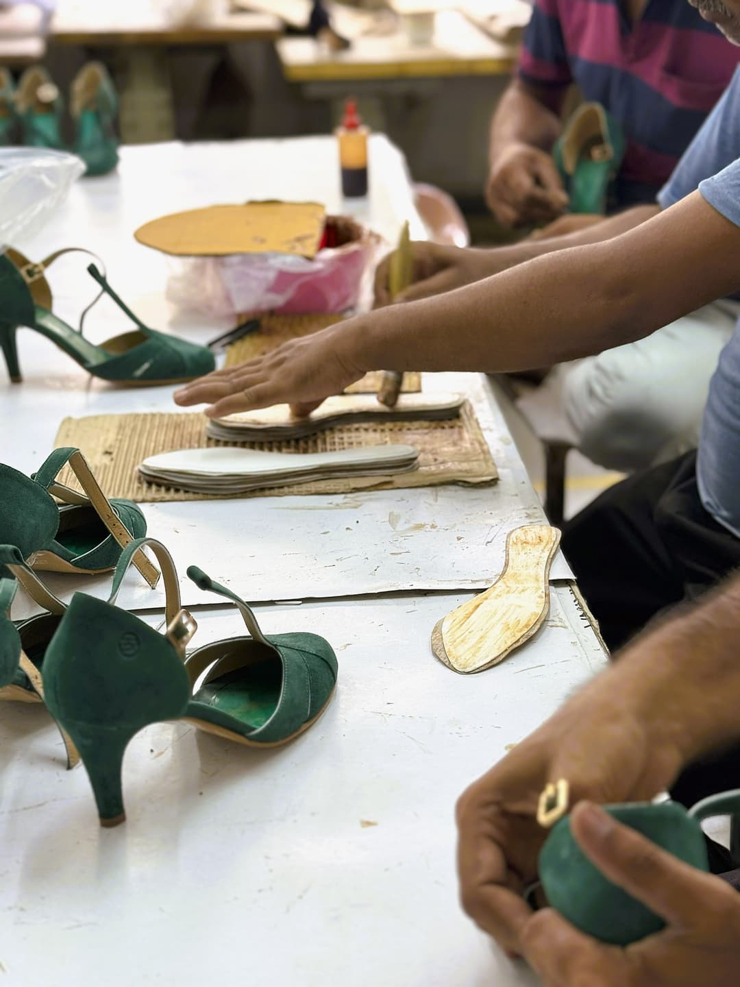 Footwear prototypes and sampling room